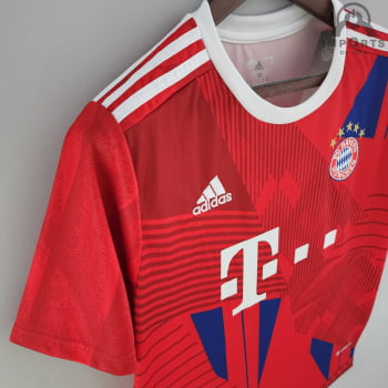 Camisa Bayern de Munique 22/23 Versão Jogador Ed. Comemorativa - Vermelha