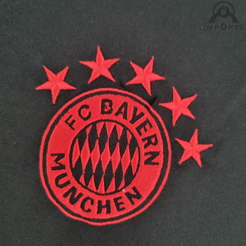 Camisa Bayern de Munique 22/23 Versão Torcedor Treino - Preta/Vermelho 