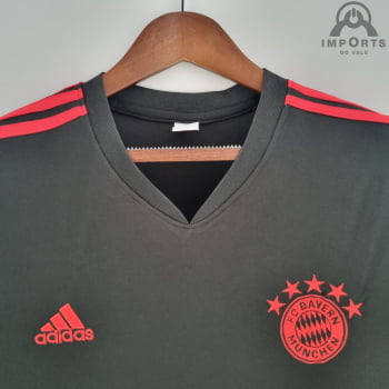 Camisa Bayern de Munique 22/23 Versão Torcedor Treino - Preta/Vermelho