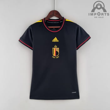 Camisa da Seleção Belga 2022 Versão Feminina + Personalização Grátis