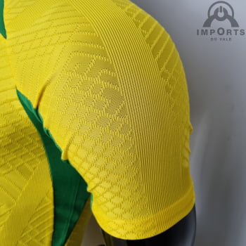 Camisa da Seleção Brasileira 2022 Treino Versão Jogador Amarela + Personalização Grátis