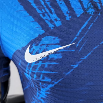 Camisa Brasil 2022 Versão Jogador Clássica Azul + Personalização Grátis