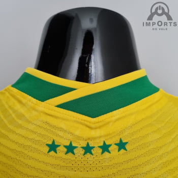 Camisa da Seleção Brasileira 2022 Versão Jogador Ed Especial Cristo Redentor + Personalização Grátis