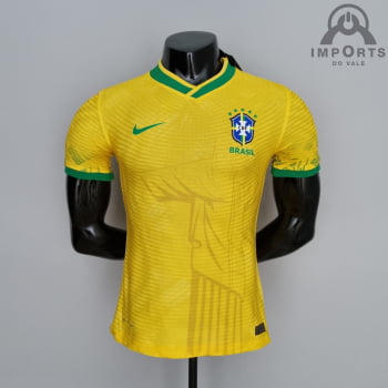 Camisa da Seleção Brasileira 2022 Versão Jogador Ed Especial Cristo Redentor + Personalização Grátis Camisa da Seleção Brasileira 2022 Versão Jogador Ed Especial Cristo Redentor + Personalização Grátis