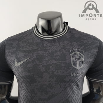 Camisa da Seleção Brasileira 2022 Versão Jogador Ed. Especial All Black