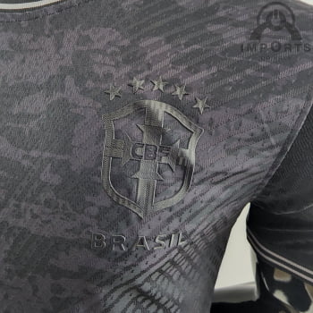 Camisa da Seleção Brasileira 2022 Versão Jogador Ed. Especial All Black