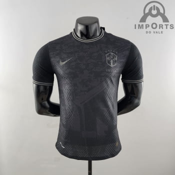 Camisa da Seleção Brasileira 2022 Versão Jogador Ed. Especial All Black