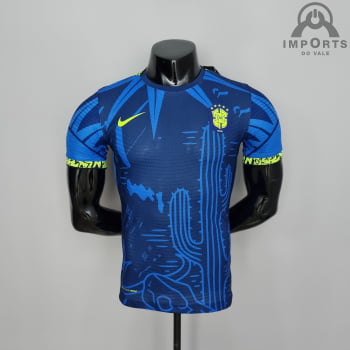 Camisa da Seleção Brasileira 2022 Versão Jogador Nordeste - Azul Camisa da Seleção Brasileira 2022 Versão Jogador Nordeste - Azul
