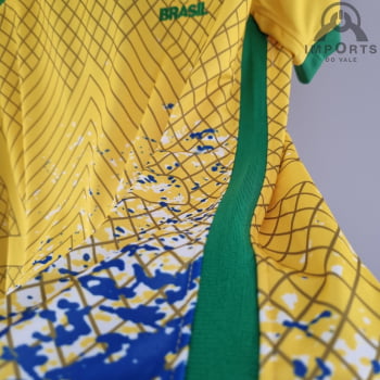Camisa da Seleção Brasileira 2022 Versão Torcedor Ed. Especial - Amarelo/azul 