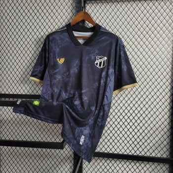Camisa Ceará 23/24 Versão Torcedor Ed. Especial Copa do Nordeste Preta + Personalização Grátis 