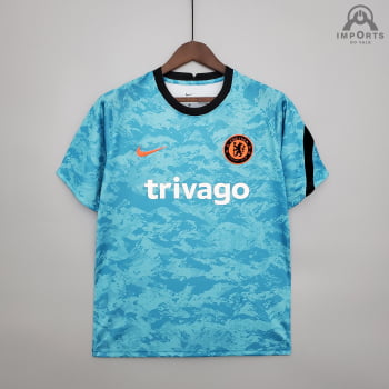 Camisa Chelsea 21/22 Treino - Azul Oceano