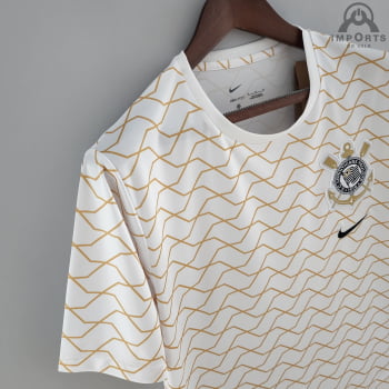 Camisa Corinthians 22/23 Versão Torcedor Pré-Jogo - Branca