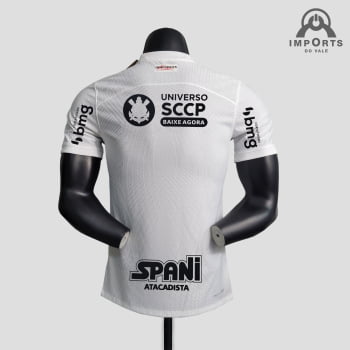 Camisa Corinthians I 23/24 Versão Jogador + Patrocínios + Personalização Grátis 