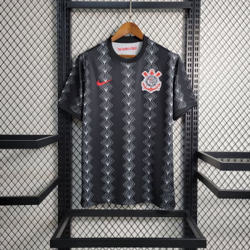 Camisa Corinthians 23/24 Treino - Preta/branca