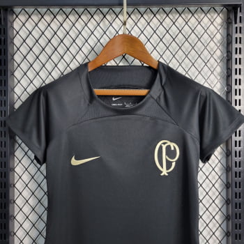 Camisa Corinthians 23/24 Versão Feminina Treino - Preta