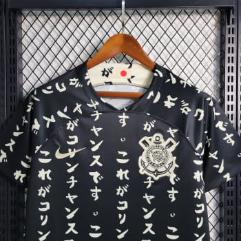 Camisa Corinthians 23/24 Versão Torcedor Ed. Especial Concept Preta + Personalização Grátis
