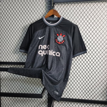 Camisa Corinthians 23/24 Versão Torcedor Ed. Especial Preta + Personalização Grátis 