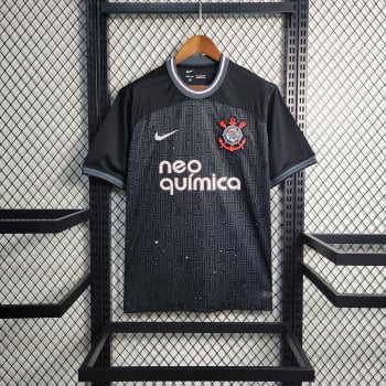 Camisa Corinthians 23/24 Versão Torcedor Ed. Especial Preta + Personalização Grátis 