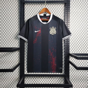 Camisa Corinthians 23/24 Versão Torcedor Ed. Especial Preta/vermelha + Personalização Grátis Camisa Corinthians 23/24 Versão Torcedor Ed. Especial Preta/vermelha + Personalização Grátis