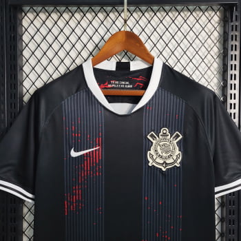 Camisa Corinthians 23/24 Versão Torcedor Ed. Especial Preta/vermelha + Personalização Grátis Camisa Corinthians 23/24 Versão Torcedor Ed. Especial Preta/vermelha + Personalização Grátis