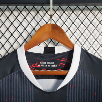 Camisa Corinthians 23/24 Versão Torcedor Ed. Especial Preta/vermelha + Personalização Grátis