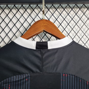 Camisa Corinthians 23/24 Versão Torcedor Ed. Especial Preta/vermelha + Personalização Grátis