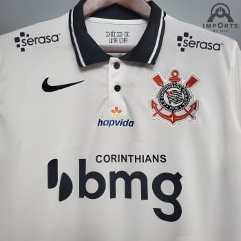 Camisa Corinthians I 20/21 Versão Torcedor Gola Polo + Patrocínios + Personalização Grátis