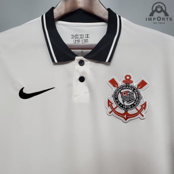 Camisa Corinthians I 20/21 Versão Torcedor Gola Polo + Personalização Grátis