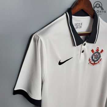 Camisa Corinthians I 20/21 Versão Torcedor Gola Polo + Personalização Grátis