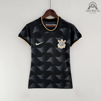 Camisa Corinthians II 22/23 Versão Feminina + Personalização Grátis