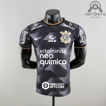 Camisa Corinthians ll 22/23 Versão Jogador + Patrocínios + Personalização Grátis