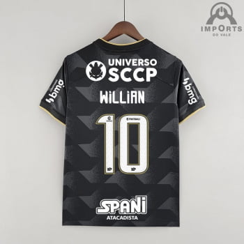 Camisa Corinthians ll 22/23 Versão Torcedor + Patrocínios + Personalização Grátis 