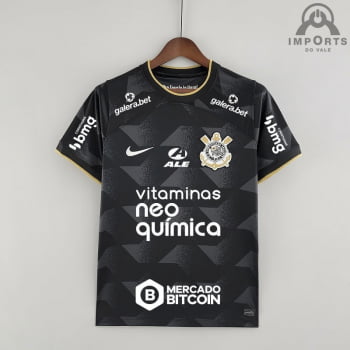 Camisa Corinthians ll 22/23 Versão Torcedor + Patrocínios + Personalização Grátis 