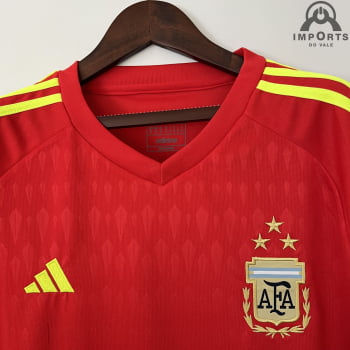 Camisa da Seleção Argentina 2023 Goleiro Vermelha + Personalização Grátis
