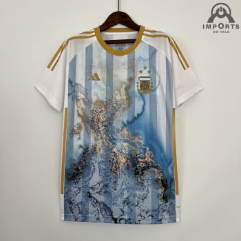 Camisa da Seleção Argentina 2023 Versão Torcedor Ed. Especial Listrada + Personalização Grátis Camisa da Seleção Argentina 2023 Versão Torcedor Ed. Especial Listrada + Personalização Grátis