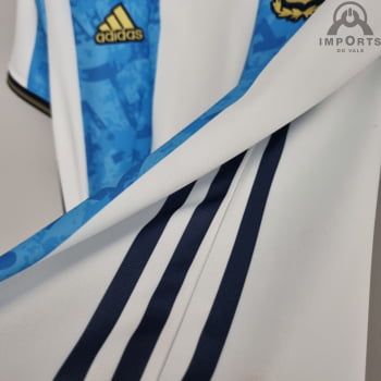 Camisa da Seleção Argentina 2022 Versão Torcedor Comemorativa Azul  + Personalização Grátis