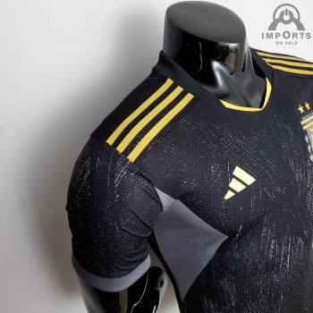 Camisa da Seleção Argentina 2022 Versão Jogador Comemorativa Black + Personalização Grátis