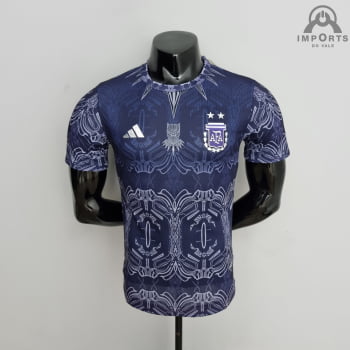 Camisa da Seleção Argentina 2022 Versão Jogador  Pantera Negra + Personalização Grátis