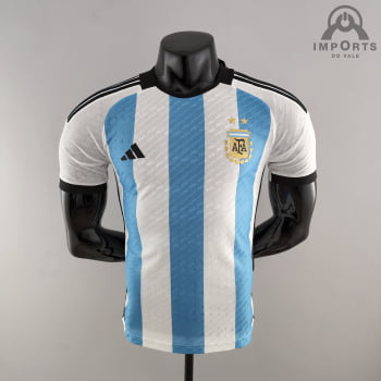 Camisa Da Seleção Argentina l 2022 Versão Jogador + Personalização Grátis