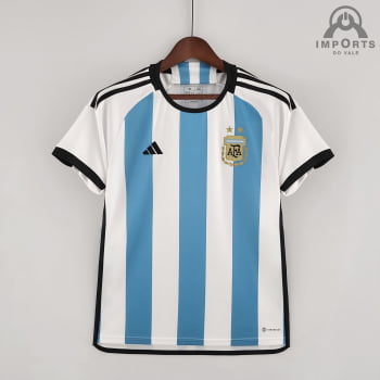 Camisa Da Seleção Argentina l 2022 Versão Torcedor + Personalização Grátis