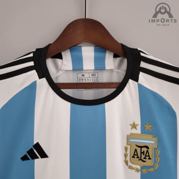 Camisa Da Seleção Argentina l 2022 Versão Torcedor + Personalização Grátis