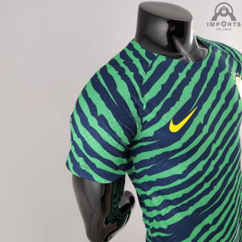 Camisa da Seleção Brasileira 2022 Versão Jogador Pré-jogo