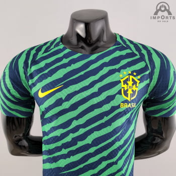 Camisa da Seleção Brasileira 2022 Versão Jogador Pré-jogo