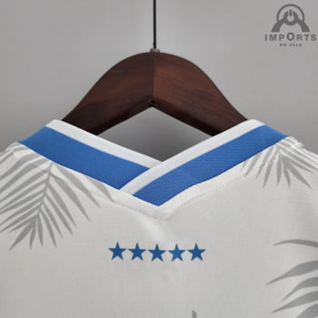 Camisa da Seleção Brasileira 2022 Versão Feminina Clássica Branca + Personalização Grátis
