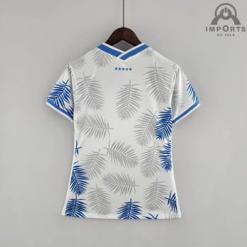 Camisa da Seleção Brasileira 2022 Versão Feminina Clássica Branca + Personalização Grátis