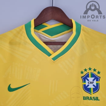 Camisa da Seleção Brasileira 2022 Versão Torcedor Cristo Redentor + Personalização Grátis 