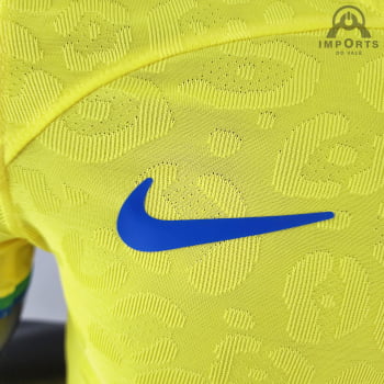 Camisa da Seleção Brasileira I Copa 2022 Versão Jogador + Personalização Grátis Camisa da Seleção Brasileira I Copa 2022 Versão Jogador + Personalização Grátis