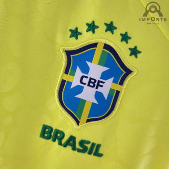 Camisa da Seleção Brasileira I Copa 2022 Versão Feminina + Personalização Grátis Camisa da Seleção Brasileira I Copa 2022 Versão Feminina + Personalização Grátis