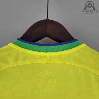 Camisa da Seleção Brasileira I Copa 2022 Versão Feminina + Personalização Grátis