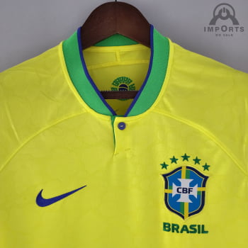 Camisa da Seleção Brasileira I Copa 2022 Versão Torcedor + Personalização Grátis